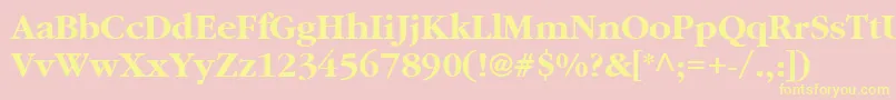AggaramondCyrBold Font – Yellow Fonts on Pink Background