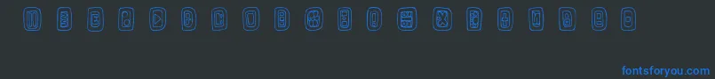 Шрифт FeNaturalSigns – синие шрифты на чёрном фоне