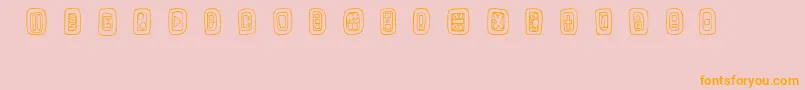 FeNaturalSigns Font – Orange Fonts on Pink Background