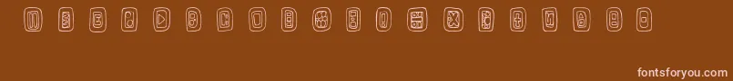 Czcionka FeNaturalSigns – różowe czcionki na brązowym tle