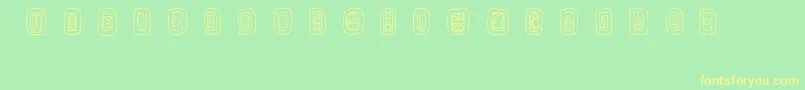 FeNaturalSigns Font – Yellow Fonts on Green Background