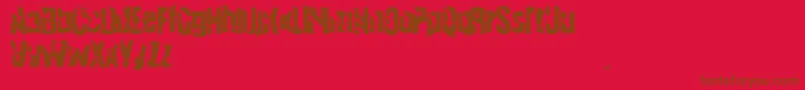 Handgranade1 Font – Brown Fonts on Red Background
