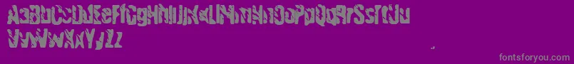 フォントHandgranade1 – 紫の背景に灰色の文字