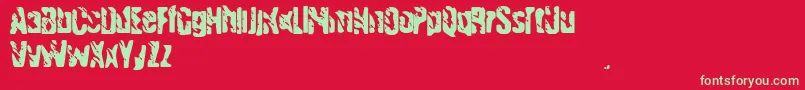 Handgranade1 Font – Green Fonts on Red Background
