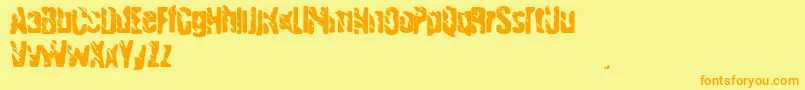 Handgranade1 Font – Orange Fonts on Yellow Background