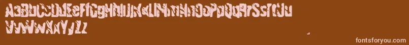 Handgranade1 Font – Pink Fonts on Brown Background