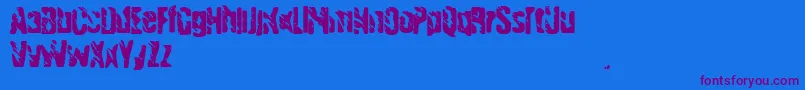 Handgranade1 Font – Purple Fonts on Blue Background
