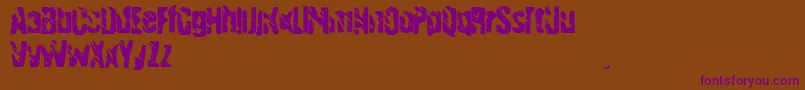 Handgranade1 Font – Purple Fonts on Brown Background