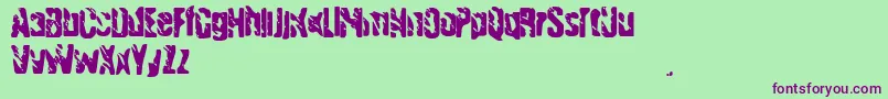 Handgranade1 Font – Purple Fonts on Green Background