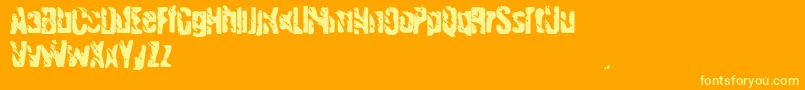 Handgranade1 Font – Yellow Fonts on Orange Background