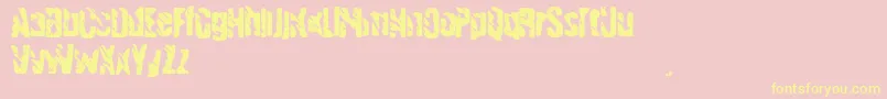 Handgranade1 Font – Yellow Fonts on Pink Background