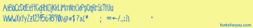 Verduleira Font – Blue Fonts on Yellow Background