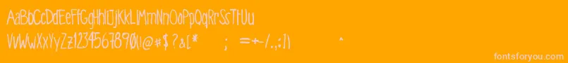 Verduleira Font – Pink Fonts on Orange Background
