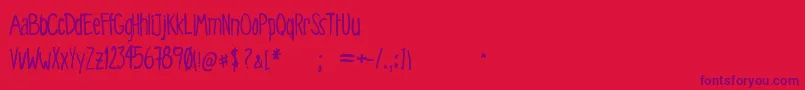Шрифт Verduleira – фиолетовые шрифты на красном фоне