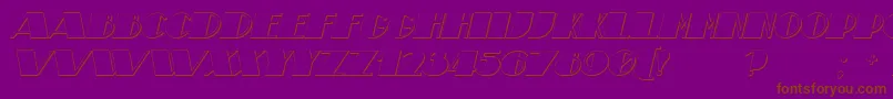 TheatricalShadowBoldItalic Font – Brown Fonts on Purple Background