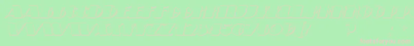 Czcionka TheatricalShadowBoldItalic – różowe czcionki na zielonym tle