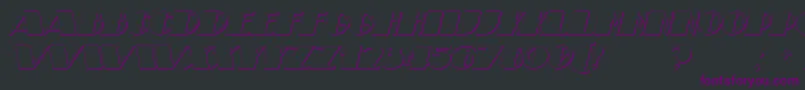 TheatricalShadowBoldItalic-Schriftart – Violette Schriften auf schwarzem Hintergrund