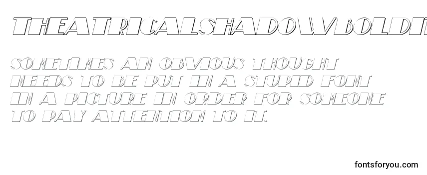Обзор шрифта TheatricalShadowBoldItalic