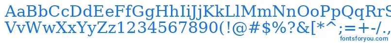 AeKhalid Font – Blue Fonts on White Background
