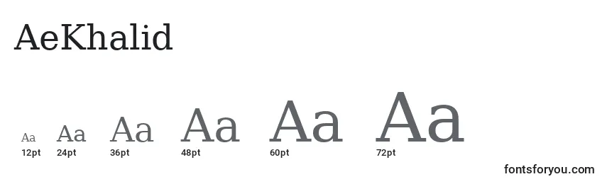 Размеры шрифта AeKhalid