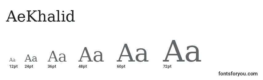 Größen der Schriftart AeKhalid