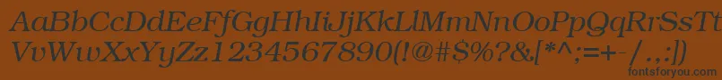 ItcBookmanLtLightItalic Font – Black Fonts on Brown Background