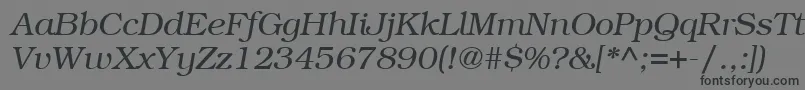 ItcBookmanLtLightItalic Font – Black Fonts on Gray Background