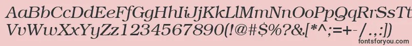 ItcBookmanLtLightItalic Font – Black Fonts on Pink Background