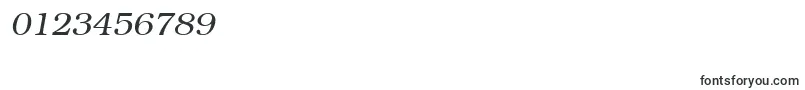 フォントItcBookmanLtLightItalic – 数字と数値のためのフォント