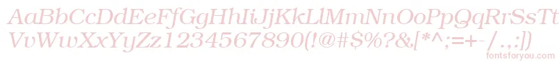 ItcBookmanLtLightItalic Font – Pink Fonts on White Background