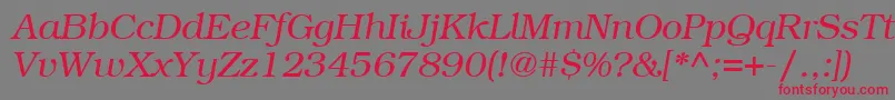 fuente ItcBookmanLtLightItalic – Fuentes Rojas Sobre Fondo Gris