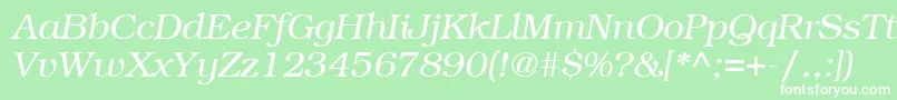 ItcBookmanLtLightItalic Font – White Fonts on Green Background