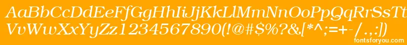 ItcBookmanLtLightItalic Font – White Fonts on Orange Background