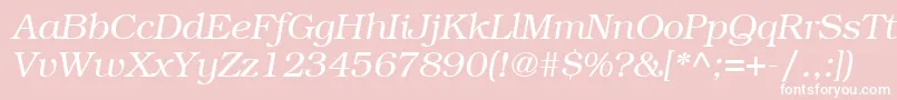 ItcBookmanLtLightItalic Font – White Fonts on Pink Background