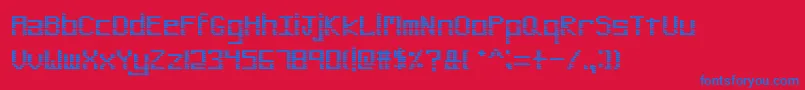 PinstripeBitmap Font – Blue Fonts on Red Background