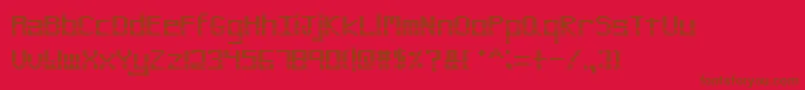 Weitere Informationen zur PinstripeBitmap-Schriftart PinstripeBitmap-Schriftart – Braune Schriften auf rotem Hintergrund