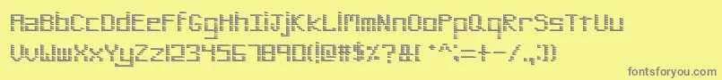 PinstripeBitmap Font – Gray Fonts on Yellow Background