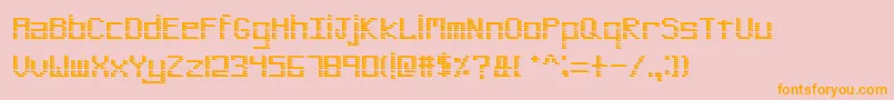 PinstripeBitmap Font – Orange Fonts on Pink Background