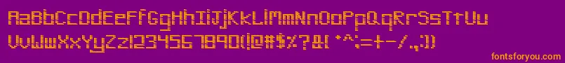 fuente PinstripeBitmap – Fuentes Naranjas Sobre Fondo Morado