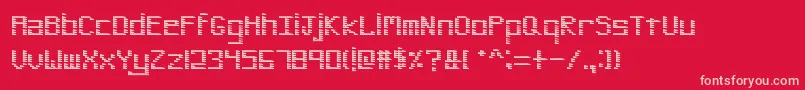 fuente PinstripeBitmap – Fuentes Rosadas Sobre Fondo Rojo
