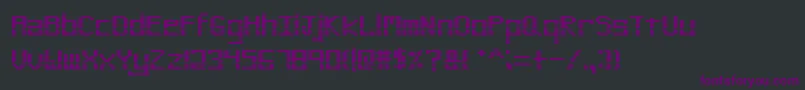 Czcionka PinstripeBitmap – fioletowe czcionki na czarnym tle