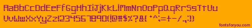 Шрифт PinstripeBitmap – фиолетовые шрифты на оранжевом фоне