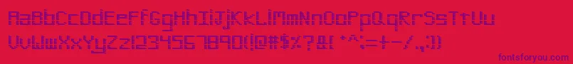 PinstripeBitmap Font – Purple Fonts on Red Background