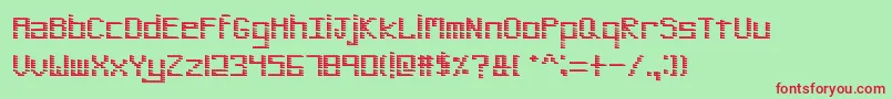 PinstripeBitmap Font – Red Fonts on Green Background