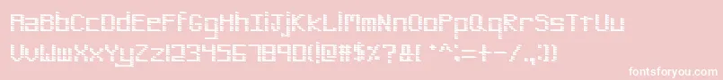 PinstripeBitmap Font – White Fonts on Pink Background