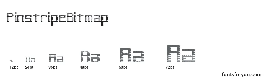 Größen der Schriftart PinstripeBitmap