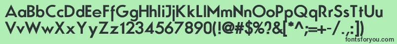 NoMove Font – Black Fonts on Green Background