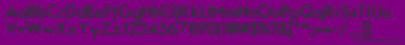 Czcionka NoMove – czarne czcionki na fioletowym tle