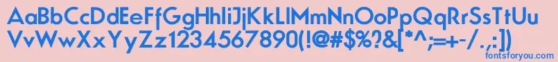 NoMove Font – Blue Fonts on Pink Background