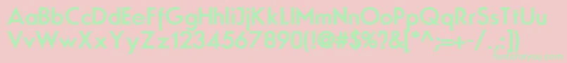 NoMove Font – Green Fonts on Pink Background